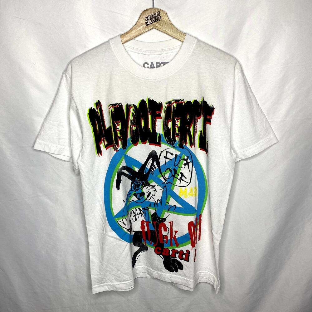 Playboi Carti AWGE Die Lit Chaos Opium Whole Lotta Red Tour Merch Tee White S